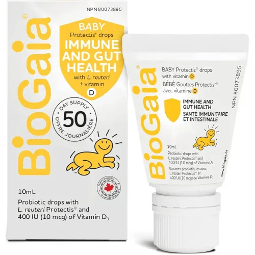 BioGaia Probiotic Drops with 400IU of Vit.D | 10mL BioGaia Immune & Gut Health | 50 Day Supply | Promotes The Development of Healthy Immune & Digestive Systems in Infants, Babies & Toddlers