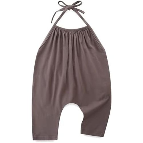 Toddler Girls Summer Clothes Backless Strap Slouch Jumpsuit Harem Halter Romper Pants 1T~5T