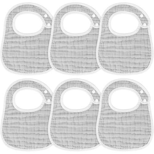 Accmor Muslin Baby Bibs, 6 Pack Soft Cotton Baby Bandana Drool Bibs for Boys Girls Teething and Drooling