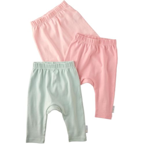 Butterblu Harlowe 3-Pack Pants​ 100% Organic Cotton Set | GOTS Certified Organic Cotton Pants Set for Baby Boys, Girls, Soft, Machine Washable, Made to Match Colors