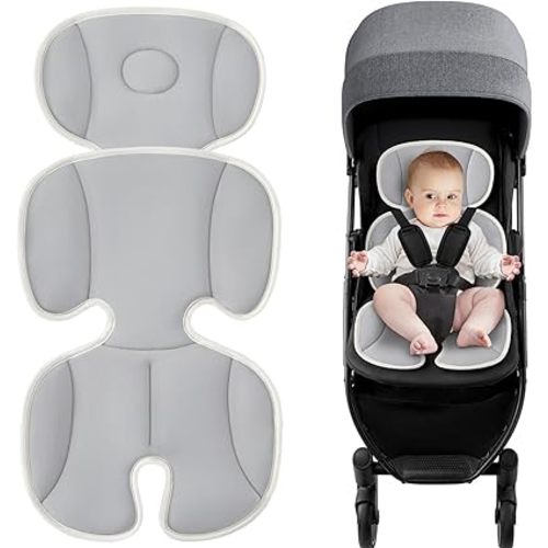 Baby Stroller Cooling Pad, Universal Soft Cooler Pad, Breathable Adjustable Car Seat, Liner Detachable 2-Piece Cooling Cushion Fits Strollers, Car Seat, High Chair, Bassinet, Swing