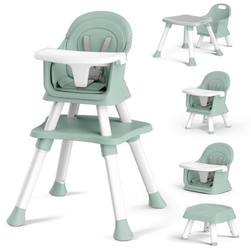 Kinder King 8 in 1 Baby High Chair for Babies and Toddlers, Booster Chair