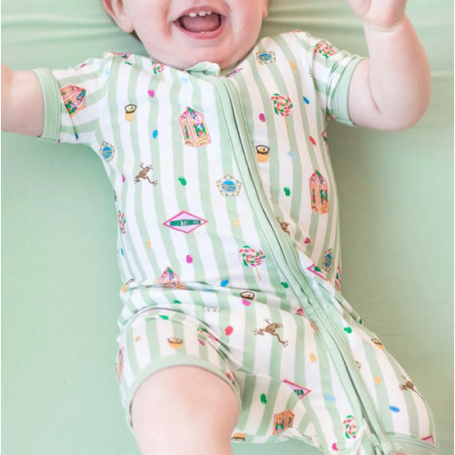 Kyte Zipper Shortall Romper in Honeydukes