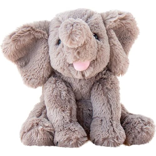 Hopearl Adorable Plush Calf Elephant Toy Floppy Elephish Ultra Soft Stuffed Animal for Boys Girls Kids Toddlers, Gray, 9''