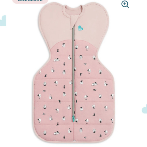 Swaddle Up™ 2.5 TOG Organic Cotton/Merino Wool Rose Lamb's Best Friend