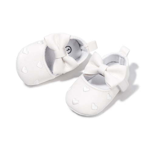 HsdsBebe Newborn Baby Girls Mary Jane Bowknot Dress Shoes (0-18M)