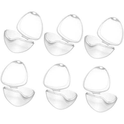 6Pcs Storage Box Portable Biting Holder for Clean Safe Pacifier Organization Fits Newborn Pacifiers Clips for Travel Showers