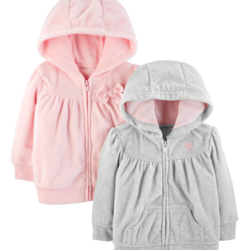 Simple Joys by Carter's Girls' 2-Pack Full Zip Hoodies