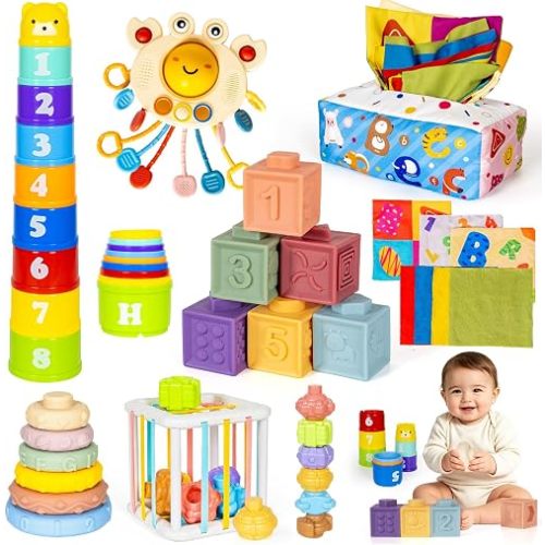 6 in 1 Montessori Toy for Babies Sensory Set for Infant Early Learning Gift