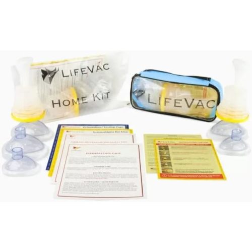 LifeVac - Choking Rescue Device Home Kit for Adult and Children First Aid Kit, Portable Choking Rescue Device, First Aid Choking Device, Home and Travel Combo Kits (Blue) Perfect for Baby Showers