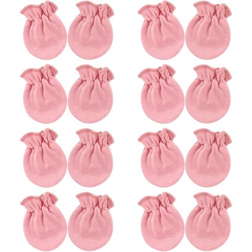 BQUBO Newborn Infant Toddler Mittens No Scratch Cotton Elastic Wrist Gloves Hypoallergenic for 0-6 Months Baby Boys Girls