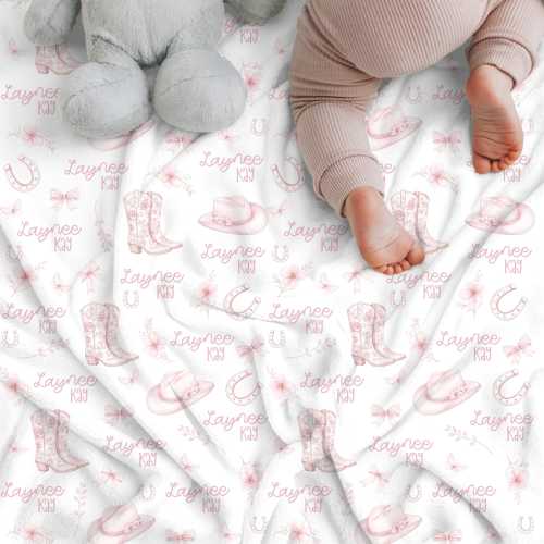 Western Sweetie Name Blanket