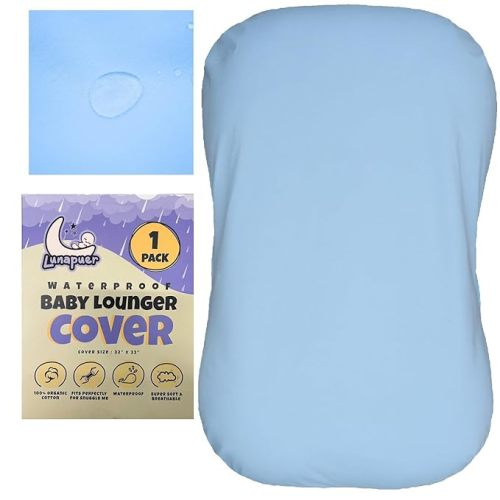 Snuggle Me Waterproof Baby Lounger Cover - Blue