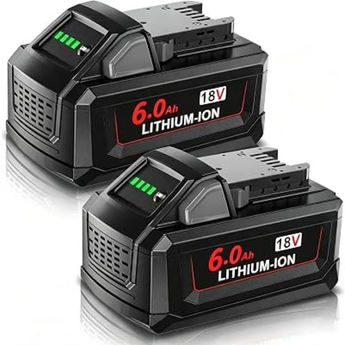 2Pack 6.0Ah Lithium Replacement for Milwaukee M18 Battery Compatible with Milwaukee 18V Battery 48-11-1865 48-11-1850 48-11-1860 48-11-1865 48-11-1852 48-11-1840 48-11-1862 Cordless Power Tools