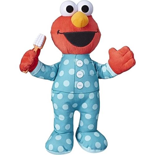 Sesame Street Elmo 12-inch Plush, Sings The Brushy Brush Song, Toy for Kids Ages 18 Months and Up