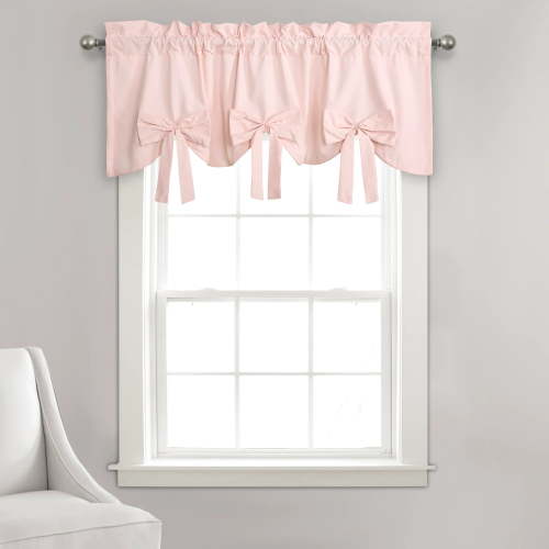 Lush Decor Melody Bow Valance Blush 52X182
