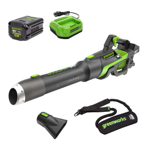 Open Box Greenworks 80V 200 MPH at 800CFM Cordless Battery Leaf Blower Set with 4Ah Battery & Charger