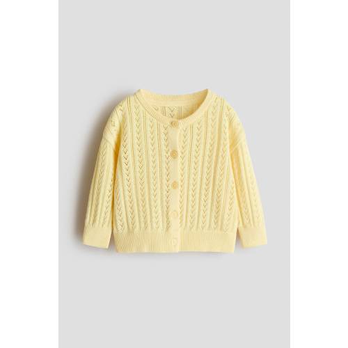 PATTERN-KNIT COTTON CARDIGAN