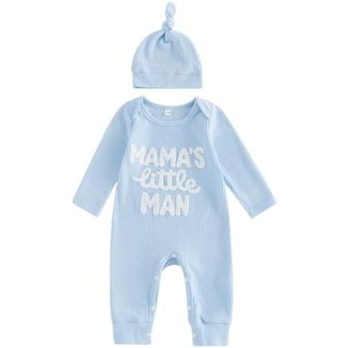Sejardin Newborn Infant Baby Boy Fall Jumpsuit Letter Embroidery Romper