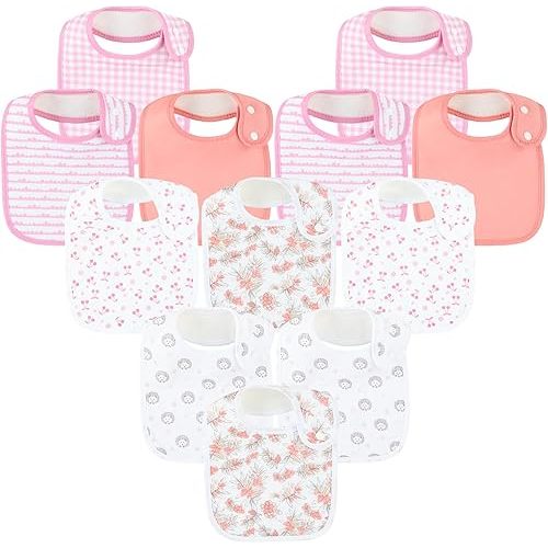 Baby Bibs Soft and Absorbent Organic Cotton Bandana Drool Bibs Set for Boys Girls Newborn 0-36 Months