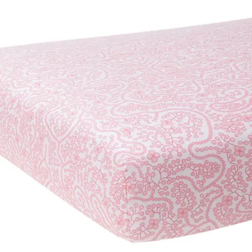 Shelby Pink Crib Sheet, Pink