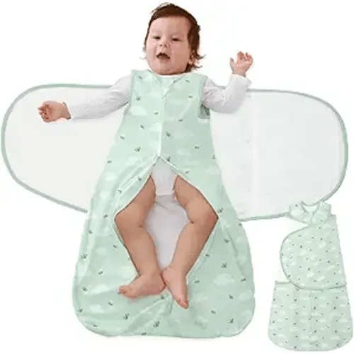 Baby Swaddle Sleep Sack, 1.0 Tog New-Parent-Friendly Swaddle for Newborns & infant 3-6 Months Baby Wearable Blanket Reduce Startle Reflex, Newborn Boys Girls Registry Essentials