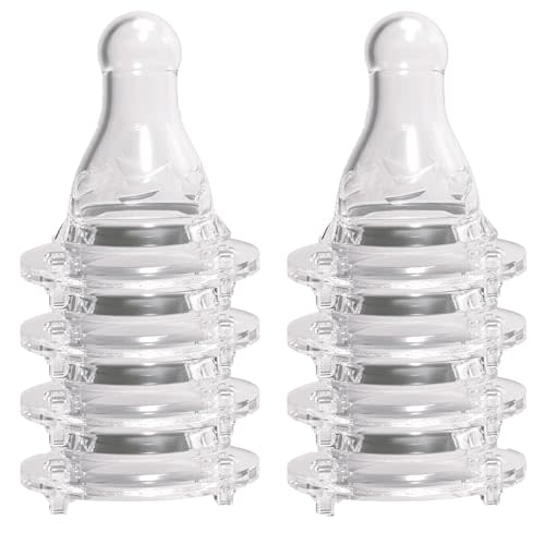 Avima Baby Anti Colic Nipples for Standard Neck Bottles, Silicone Breast Like Nipples - Newborn 0 to 3+ Months, Slow Flow, Level 1 (Pack of 6)