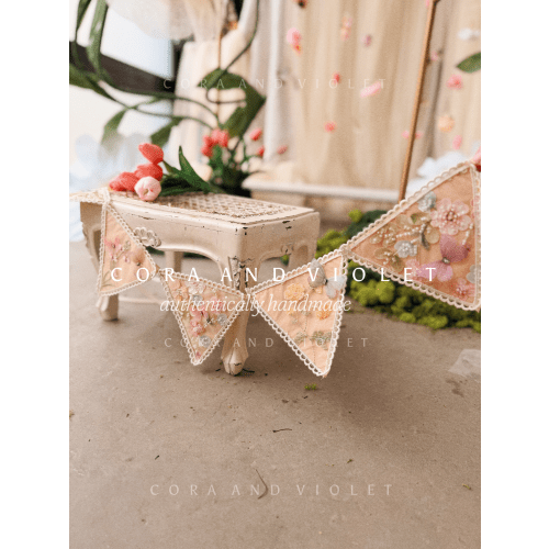 Botanical florals and butterflies Decorative Hanging Nursery Garland