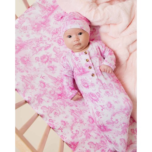 Princess Behavior Knotted Gown & Beanie Set