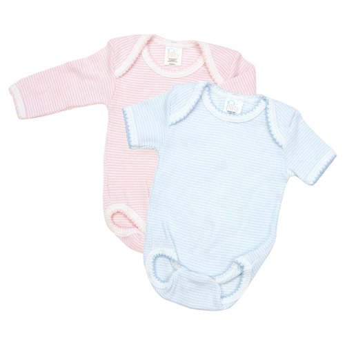 Paty Knit Long Sleeve Bodysuit – Classic Lap Shoulder Onesie in Solid Colors