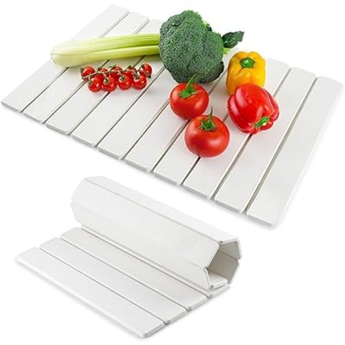 Stone Dish Drying Mat for Kitchen Counter | 24"×16" Diatomaceous Earth Quick-Dry Absorbent Large Dry Mats White