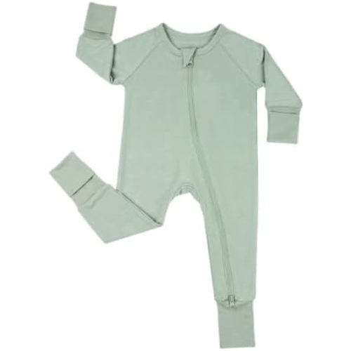 BubblePanda Baby Pajamas Rayon Made From Bamboo Footie Sleepers Girls Boys