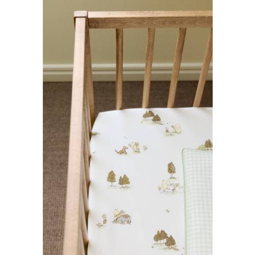 PATTERNED PERCALE CRIB FITTED SHEET