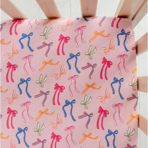 Multicolor Bow Crib Sheet – In My Jammers