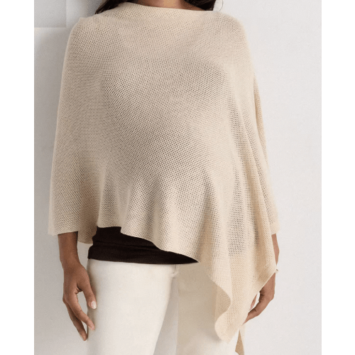 Lightweight Cotton Cashmere Nursing Shawl in Heather Oatmeal