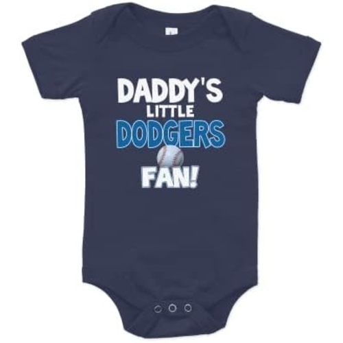 NanyCrafts Baby's Daddy's Little Dodgers Fan Bodysuit, Baby Dodgers Fan