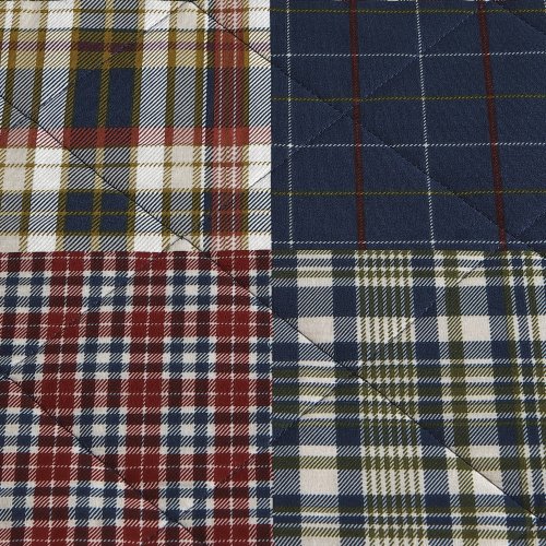 Eddie Bauer Madrona Blue Cotton Reversible Quilt Set