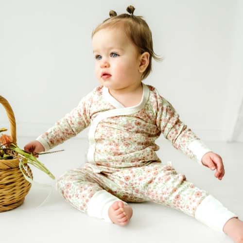 Organic Baby Top & Pants Set - Summer Floral