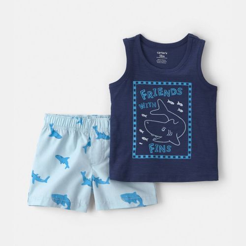 Baby Boy Carter's 2-Piece Shark Tank Top & Short Set