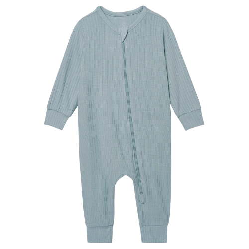 Modern Moments by Gerber Baby Neutral Super Soft Viscose Two-Way Zip Coverall, Sizes Newborn - 24 Months