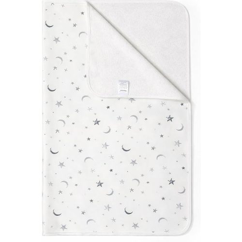 YIVEKO Baby Waterproof Bed Pad Washable Mattress Pad Reusable Underpads Bed Wetting Incontinence Cover for Baby Toddler Children and Adults-White Star