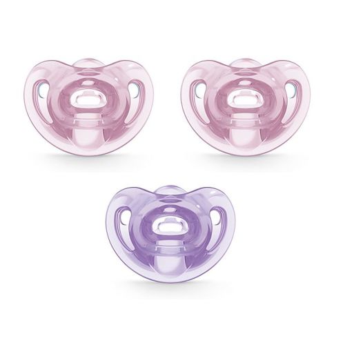 NUK® Comfy™ 0-6M 3-Pack Orthodontic Pacifiers in  - Pink/purple
