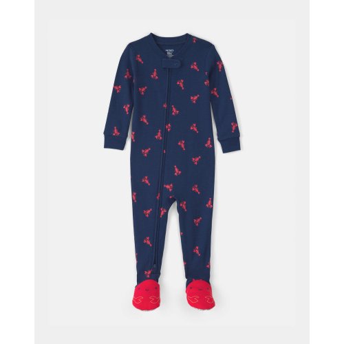 Baby Boy Lobster 100% Cotton Snug Fit 1-Piece Pajama Set - Blue | Carter's