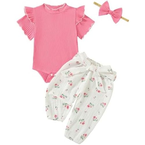 SUNNY PIGGY Newborn Baby Girl Clothes 4Pcs Cute Infant Fall Winter Outfits