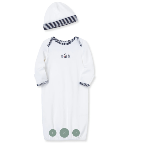 Sailboats Sleeper Gown And Hat