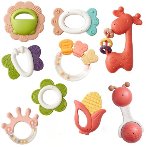 Baby Rattles TeetherToys for Babies 3-6 Months, Infant Toys 6-12 Months, Baby Gift Teething Toy
