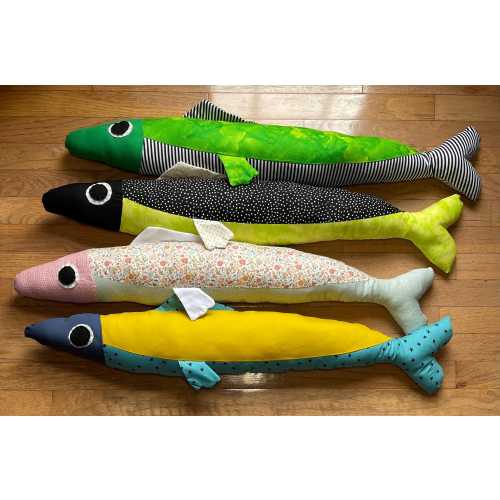 Custom Sardine Pillow- Quirky, lake house, kids room, pillow, fun, decor