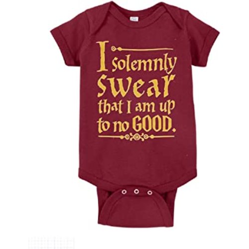 Unisex Baby I Solemnly Swear That I Am Up to No Good One Piece Bodysuit