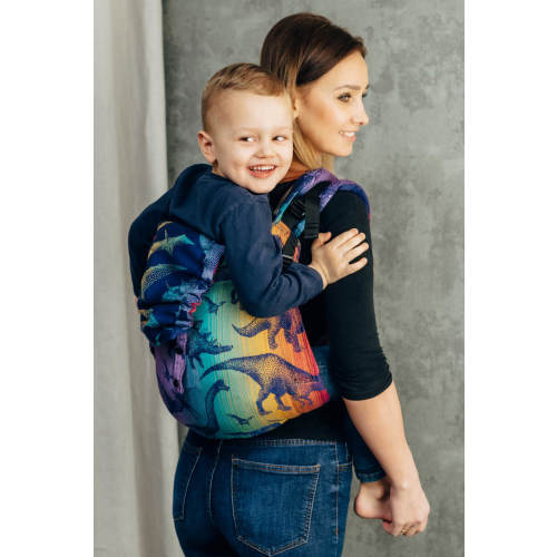 Lenny Buckle Onbuhimo PRO baby carrier, preschool size, jacquard weave (100% cotton) - JURASSIC - NEW ERA (grade B)
