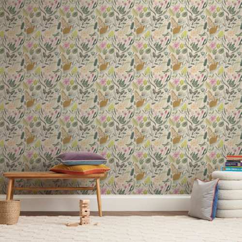 Folk Butterflies Children's Wall Mural by Morgan Ramberg